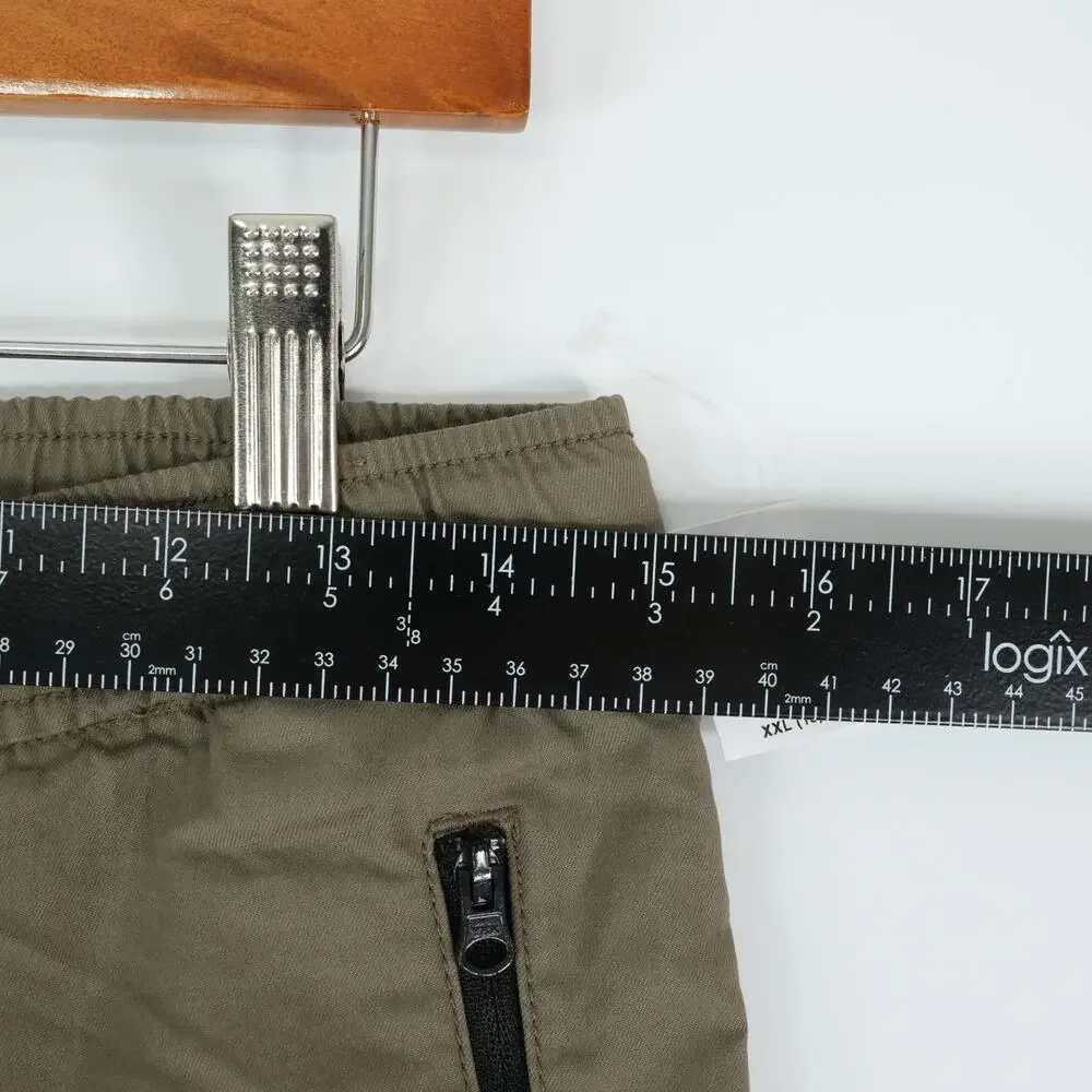 Old Navy Tech‎ Jogger Youth XXL (18) Brown Built in Flex Zip Pockets Drawstrings